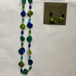 Stone Necklace & Earrings‎ set